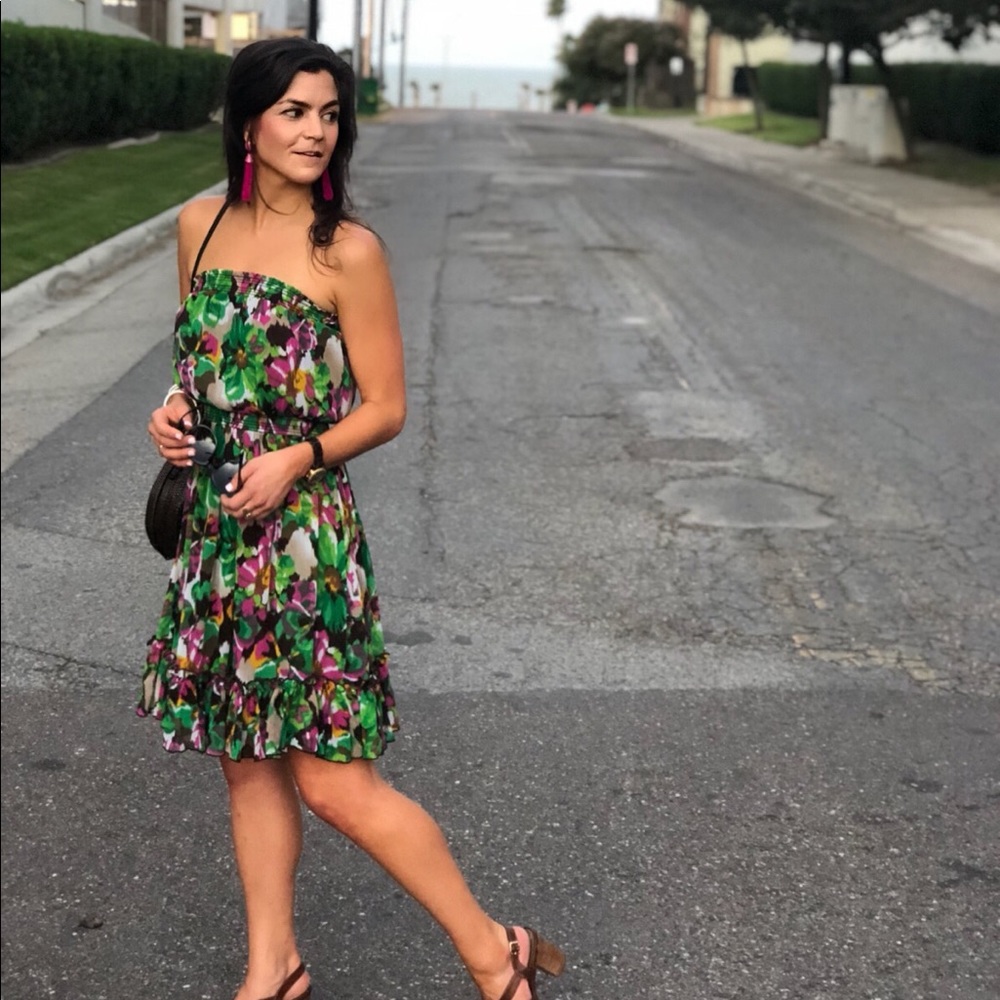 Floral Strapless Dress